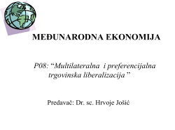 Multilateralna i preferencijalna trgovinska liberalizacija