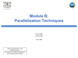 Parallelization Techniques