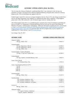 generic upper limits (mac rates)