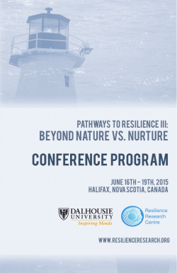 CONFEReNCE PROGRAM - The Resilience Research Centre
