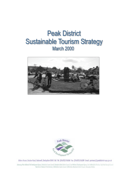 Peak District Sustainable Tourism Strategy