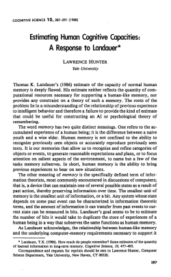 Estimating Human Cognitive Capacities: A