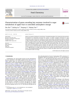 Characterisation of genes encoding key enzymes involved in sugar