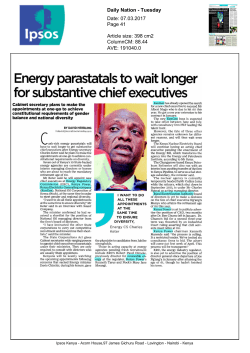 Energy parastatals to wait longer