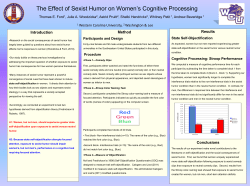 Sexist Humor and Attitudes About the Joke Teller