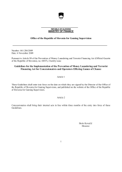 Guidelines - State Office for Gaming Supervision