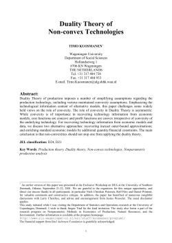 Duality Theory of Non-convex Technologies