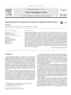 Sequential pattern recognition by maximum conditional informativity