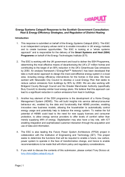 FINAL ESC_Response to Scotland Consultation on Heat and