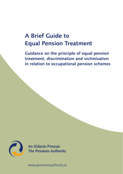 A Brief Guide to Equal Pension Treatment