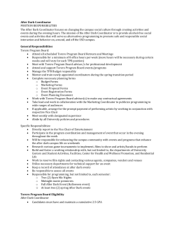 After Dark Coordinator - University of San Diego