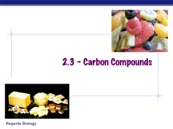 2.3 &ndash; Carbon Compounds