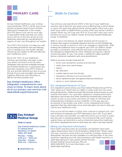 PRIMARY CARE Walk-In Center
