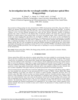Investigation into the wavelength stability