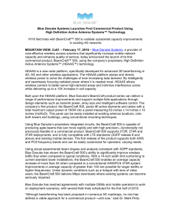 Blue Danube Systems Launches First Commercial Product Using