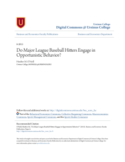 Do Major League Baseball Hitters Engage in Opportunistic Behavior?