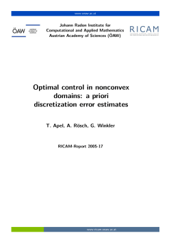 Optimal control in nonconvex domains: a priori
