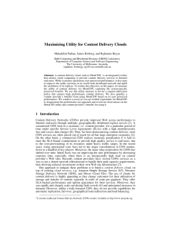 Maximizing Utility for Content Delivery Clouds