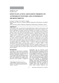 EFFECTS OF ACTIVE AND PASSIVE SMOKING ON ANTIOXIDANT