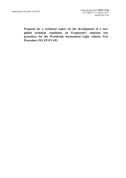 IV. Test procedure development