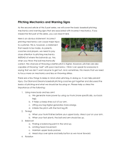 Pitching Mechanics and Warning Signs
