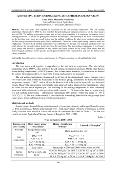 ASH MELTING BEHAVIOUR OXIDIZING ATMOSPHERE IN