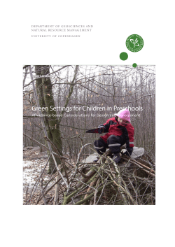 Green Settings for Children in Preschools