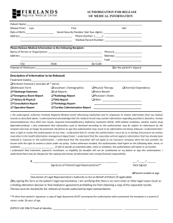 Authorization for Release of Medical Information