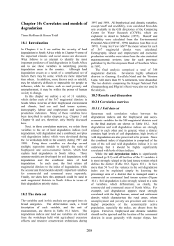 Chapter 10: Correlates and models of degradation