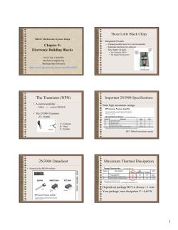 2N3904 Datasheet Maximum Thermal Dissipation