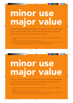 If the EU** fails to provide plant protection solutions for minor