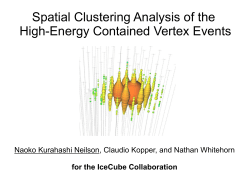 Spatial Clustering Analysis of the High