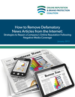 How to Remove Defamatory News Articles from the Internet: