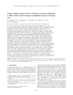 Oxygen isotope content of CO2 in nocturnal ecosystem respiration: 1