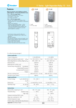 FINDER Relays 11 Series - Light Dependent Relay 12