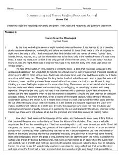 Theme and Summarizing RRJ