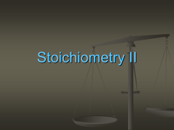 Stoichiometry II