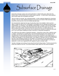 Subsurface Drainage