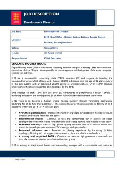 Job Title - England Hockey