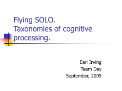 Going SOLO. Taxonomies of cognitive processing.