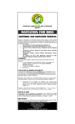 invitation to bid - Passport Immigration and Citizenship Agency, PICA