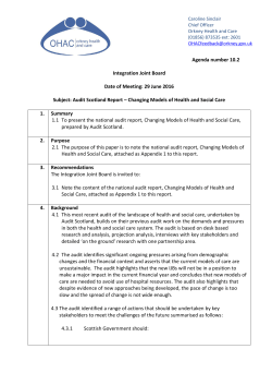 Changing Models Health Social Care