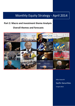 Monthly Equity Strategy- May Monthly Equity Strategy