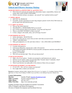 ETHICS vs - Integrity and Ethical Development &raquo; UCF