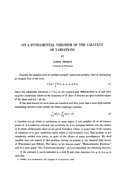 On a fundamental theorem of the calculus of variations