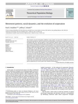 Movement patterns, social dynamics, and the evolution