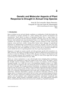 Genetic and Molecular Aspects of Plant Response to