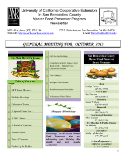 Master Food Preserver Program