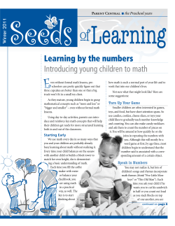 Learning by the numbers Introducing young