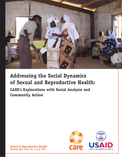 Addressing the Social Dynamics of SRH